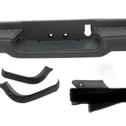 Black Bumper Rear W/Dual Exhaust Assist Holes W/Park Assembly (contact info removed)8AB Compatible with Ram 1(contact info removed)-2024