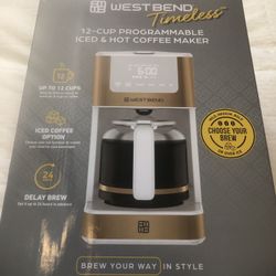 Westbend Timeless 12 Cup Programmable Iced & Hot Coffee Maker 