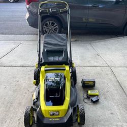 RYOBI 40V HP Brushless 20 in. Cordless Battery Walk Behind Push Mower with 6.0 Ah Battery and Charge