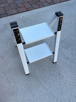 2-Step Aluminum Folding Step Stool – $35