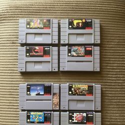 Super Nintendo Game Cartridges