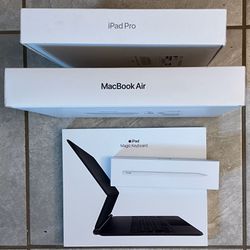 BOXES ONLY - iPad Pro, MacBook Air, Magic Keyboard, Apple Pencil