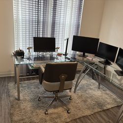 L Shaped Computer Desk With Book Shelf 