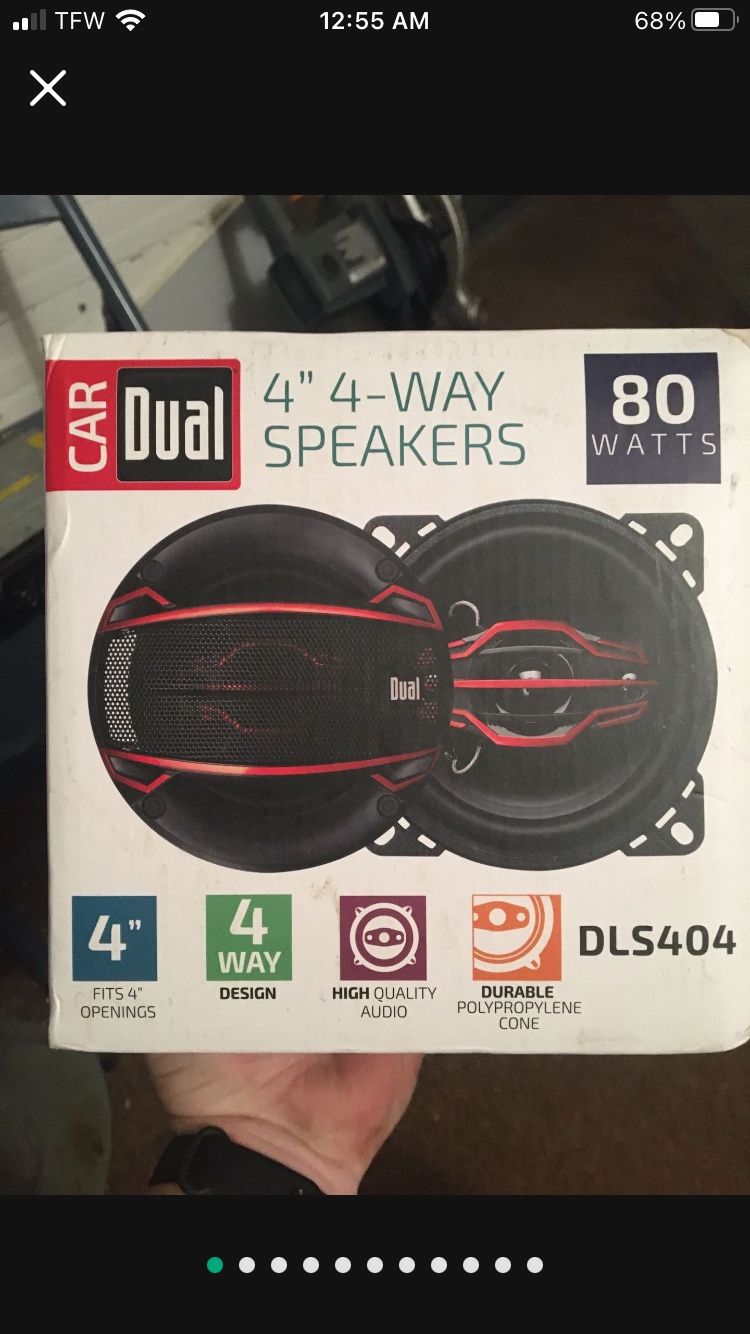 Dual Pair Of 4in 4 Way Speakers. New Never Opened