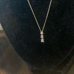 10 K Gold No Fake Chain And Charm With Diamonds