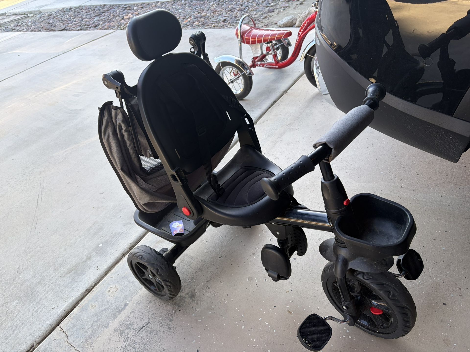 Stroller And Tricycle In One With Shade