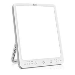 Light Therapy Lamp - 10000 Lux Therapy Lights, 3 Timing & Mode Happy Lamp, Touch Control Daylight Lamp with Memory Function, Portable Light Therapy Bo