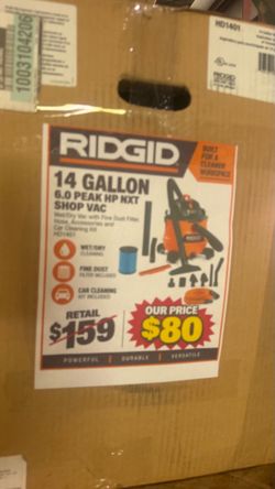 Ridgid 16 Gallon Wet/Dry Vac