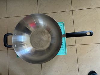 Stainless Steel Wok with Handle