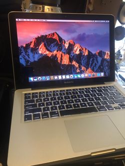 13 inches MacBook Pro 6 GB memory ram 500 GB hardrive. Processor 2.4 GHz intel Core 2 duo. 2010