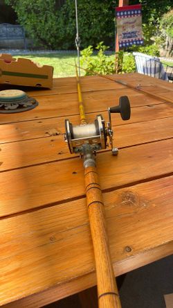 7.5 foot Vintage Deep Sea Pole and Reel.