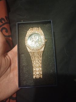 Adamans Studded Watch - Gold Mens