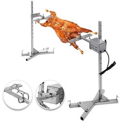 🔥BRAND NEW BBQ ROTISSERIE KIT 60-90LB PIG SPIT ROTISSERIE GRILL 25W