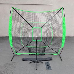 $75 (New) Baseball softball (7x7’ net & ball tee set) practice hitting & pitching net w/ carry bag