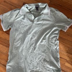 Men's Green H&M slim Fit polo shirt size medium 