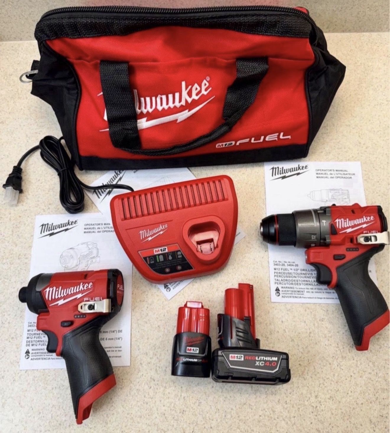 🔥 Milwaukee M12 FUEL 2-Tool Combo Kit, Drill , impact driver