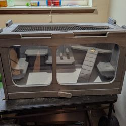 Wooden Hamster Cage Rodent Small Animal Kit Play House 