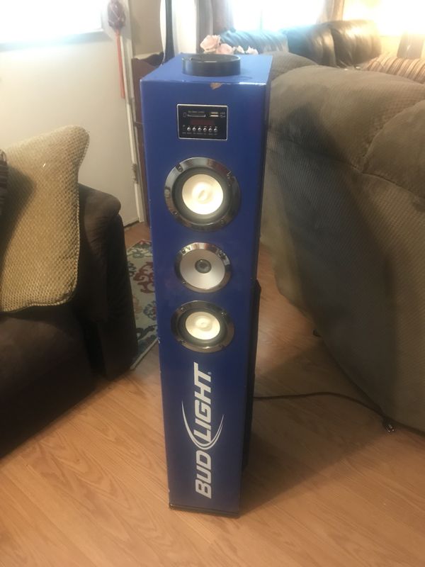 Bud Light Multimedia Tower Speaker iPod Dock 2,1 Channel POAAIR06 for