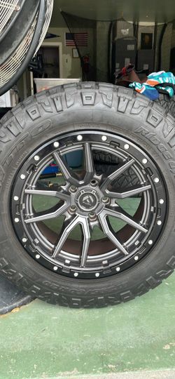 Set of 4 Fuel 20” Wheels + Nitto Ridge Grappler Tires – 5 Lug Ram