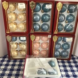Rare Vintage VICTORIA Collection Christmas glass ornaments lot 39 ornaments USA