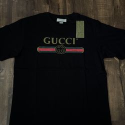 Gucci Men's Short Sleeve Shirt Size M All-Season Casual Cotton Black Size L