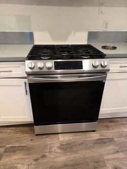 Samsung 30” Stainless Steel Slide-In Gas Range Stove – 5 Burners
