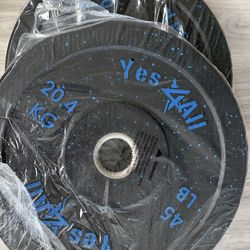 New pair of 45 pounds bumper weight