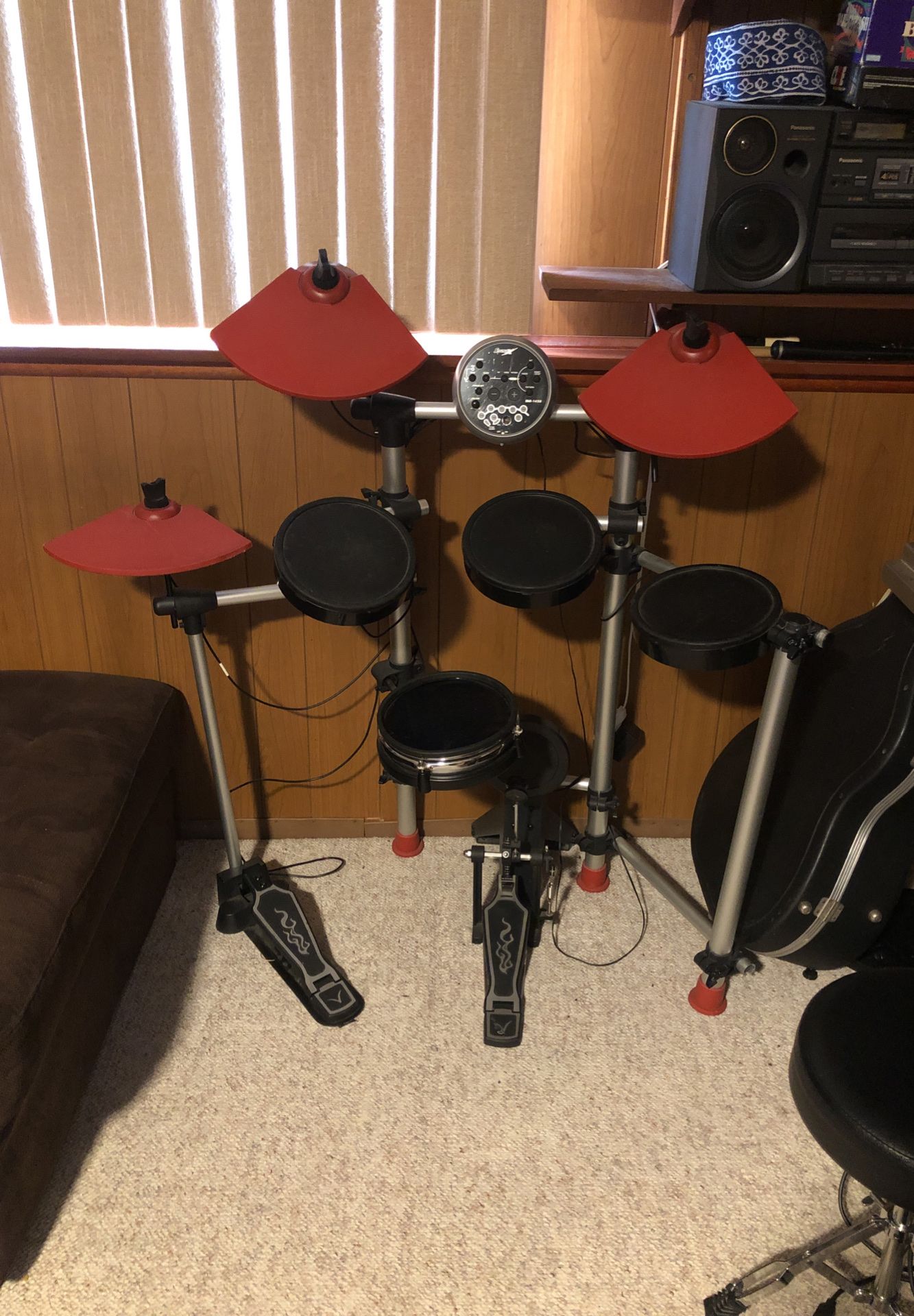 Electronic drum set by soundX, stool and manual included