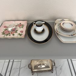 Edelstein Barvaria China Set 18 Pieces + Antique Tray and More   Takes All