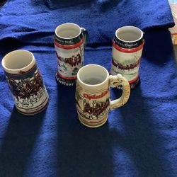 Anheuser Busch Collector Series Steins..1989, 1990, 1991..made in Brazil