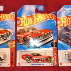 Hotwheels Ford Mustang Muscle Toy Vehicle Bundle 
