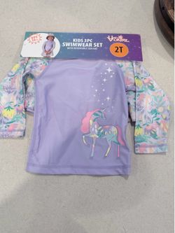 3 piece girl swim set size 2T