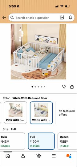 Infant Full size bed frame for the floor! PICK UP ONLY