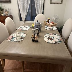 Beautiful Dinning Table With White Six Chairs  LooksNew