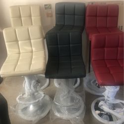 NEW Stools Adjustable  Height  And Swivel. 159.00 For 2