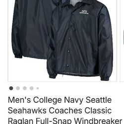 Seahawks Coach Jacket Wind Breaker 