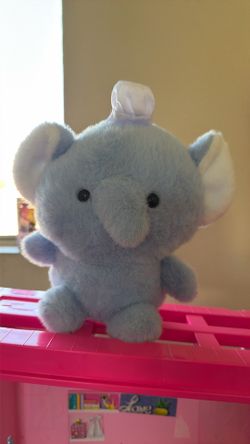 Blue elephant chef plush