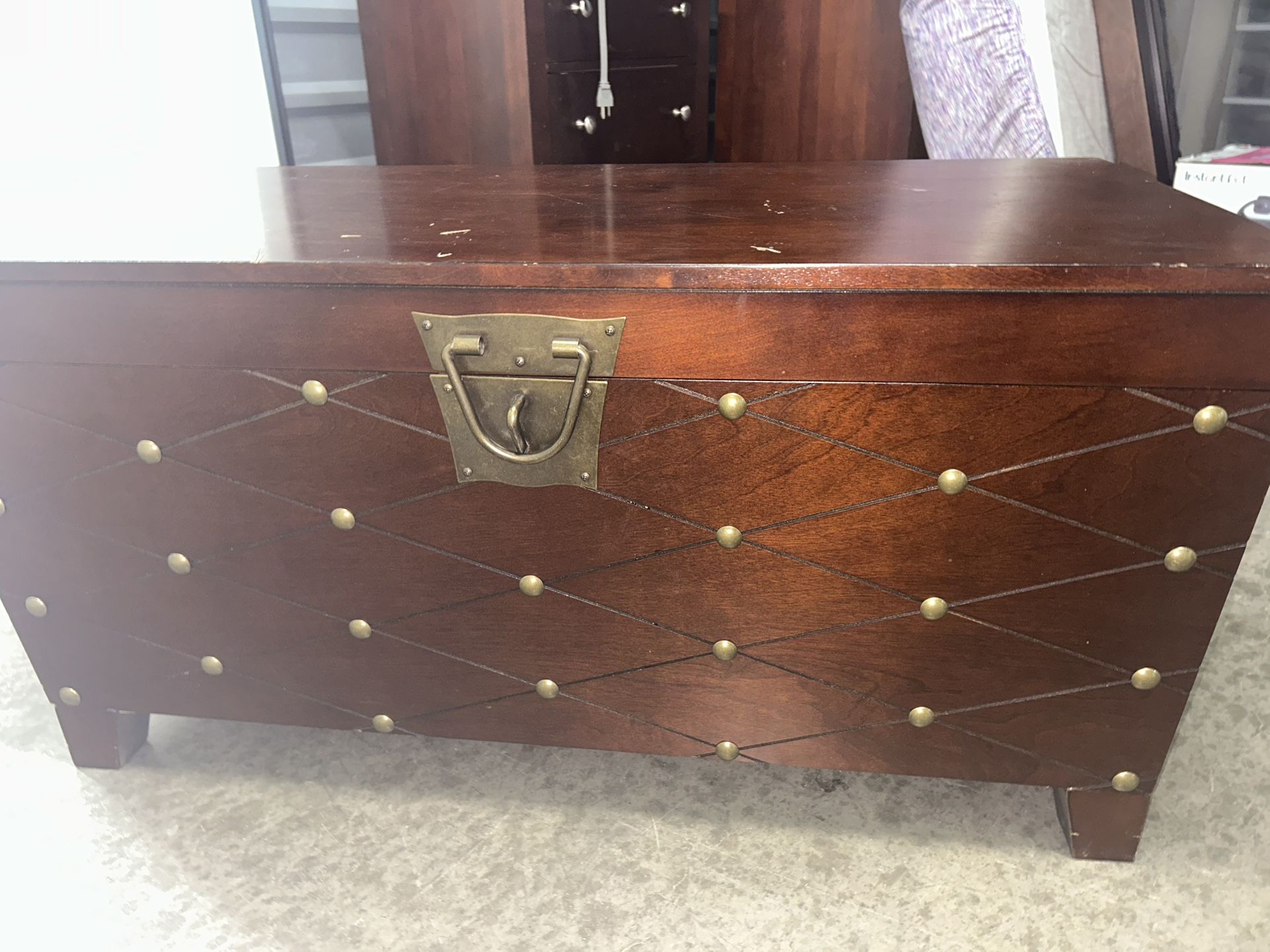 Wooden Storage Trunk