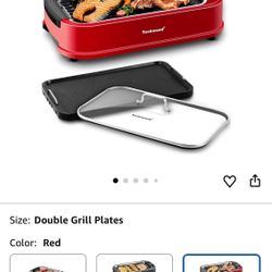 Indoor Smokeless Grill, Techwood 1500W Electric BBQ Grill with Temperature Control, Korean Grill Removable Non-Stick Grill & Griddle Plates, Tempered 