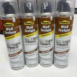 (6) New Homax Wall Texture Knockdown 10oz. $20 Takes All. Must Pickup