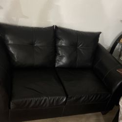 Two Leather Couch Set 