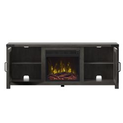 Guadalupe Unfinished TV Stand with Fireplace