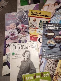 Vintage crochet magazines and books