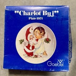 Set of 2 Goebel Charlot Byj Christmas Plates – 1973 & 1974 – West Germany – Vintage Holiday Decor