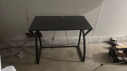 Black Glass TV Stand / Desk