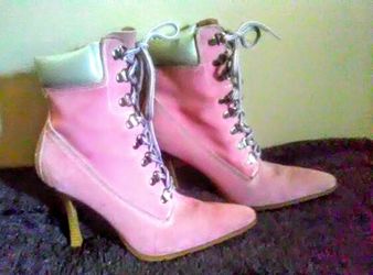 Andrea Collection Moda Suede High Heeled Construction Boots