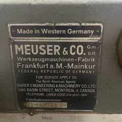 Meuser & Co. Metal Lathe KM1-43733 Manual Electric Metalworking Machine
