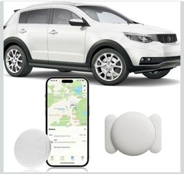 Tracker Device for Vehicles,Mini Hidden Car Tracker with Magnetic Case,No Monthly Fee Tracker,Car Locator Work with Apple Find My(iOS Only) (White,1PC