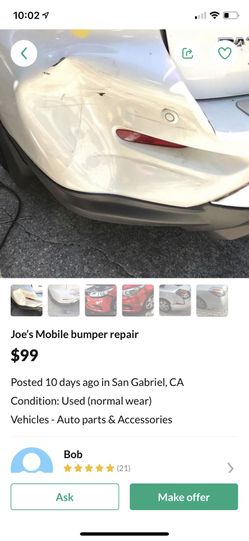 Bumper Repair. Person Is A Scammer