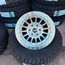 17" AXD Silver Wheels And Tires 265/70/17 Kumho